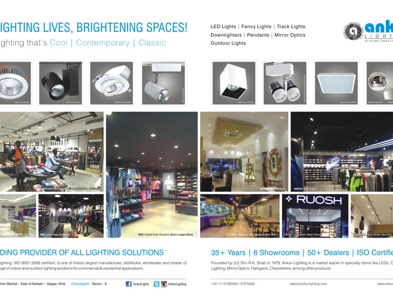 Graphic work for Ankur Lighting